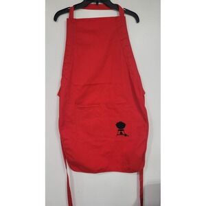 Weber Grill Red Apron with Grill Logo